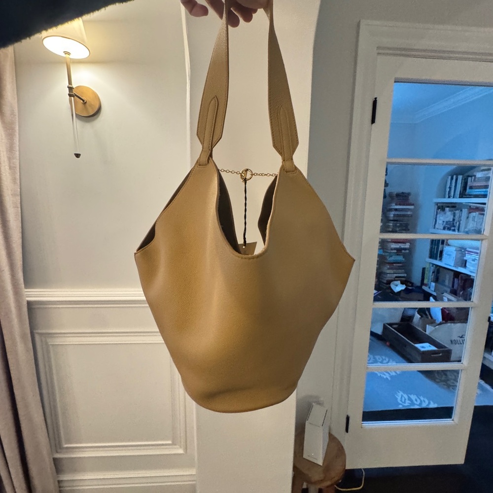 Khaite Small Lotus Leather Bag Beige Tan EUC